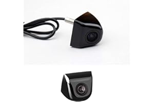 CGEAMDY Telecamera Anteriore per Auto, Telecamera di Retromarcia HD LED, Visione Notturna, Fotocamera Posteriore con Eccellente Visione Notturna IP68 Impermeabile, Grandangolo 155 Gradi(Nero)