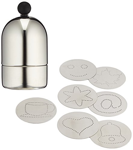 Paderno Kakaostreuer, Dekorierstreuer 7 tlg, mit 7 Schablonen von Paderno aus Edelstahl