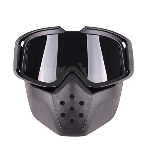 Preisvergleich Produktbild Lafeil Fahrradbrille Transparent Damen Herren Im Freiensportsand Retro Rennreitbrillen Motocross Brille Schwarz Frame Grau Gläser