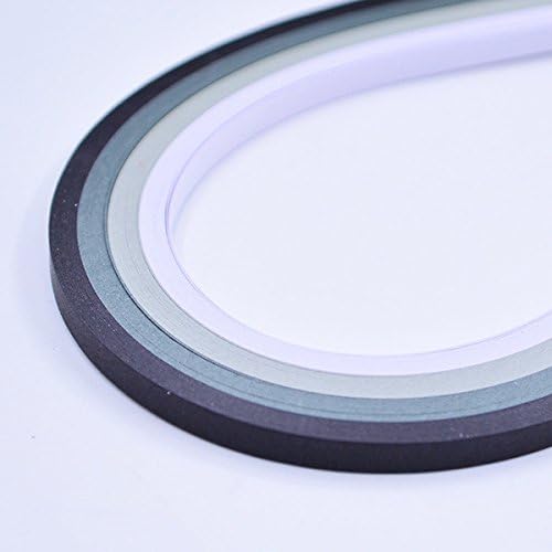 SXW Quilling Papers 3mm, Pack of 100 - Assorted Grey