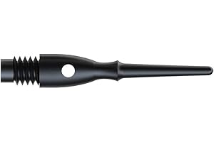 Bull's Megapoint Long Soft Tips, Punta per Freccette 6 mm, Colore: Nero