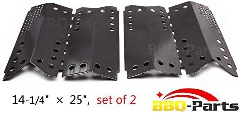 BBQ PARTS PPD332 Porcelain Steel Heat Plates, Heat Shield, Heat Tent, Burner Cover, Vaporizor Bar, and Flavorizer Bar Replacement for Gas Grill Model Stok SGP4330SB, Set of 2 (25