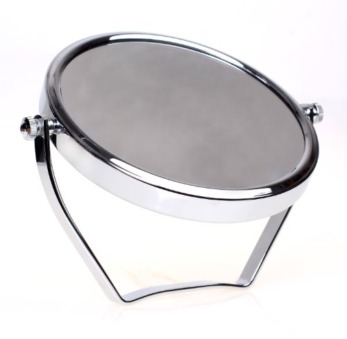 HIMRY Designed Kosmetik Spiegel / Kosmetikspiegel, 6 inch, 360° drehbar. 2 Spiegel: normal und 10 – fach Vergrößerung, 13 cm ø, verchromten, KXD3102-10x - 4
