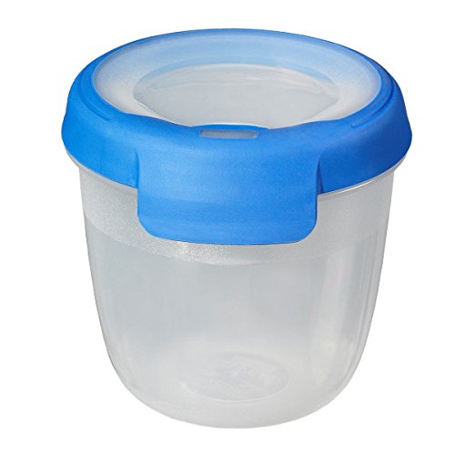 Curver 00019-082-00 Runde Frischhaltedose New Grand Chef, 0,4 L, transparent / blau