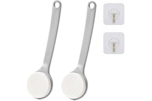 EHOTER Aplicador de loción con mango, aplicador hidratante de espalda, aplicador de crema solar, aplicador de crema de espalda para piernas, pies, cepillo de baño de mango largo autoaplicable (2 unidades)