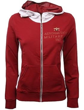 C0318 felpa donna AERONAUTICA MILITARE rosso sweatshirt woman