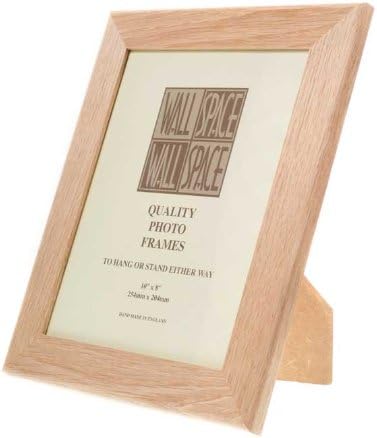 Wall Space Wide 10x8 Oak Frame | Light Oak 10x8 Photo Frame | 10 x 8 inch Oak Photo Frame | SOLID OAK Picture Frames 8x10 | Wooden 8x10 Photo Frame with REAL GLASS | 10x8 Wooden Frame | 8x10 Oak Frame