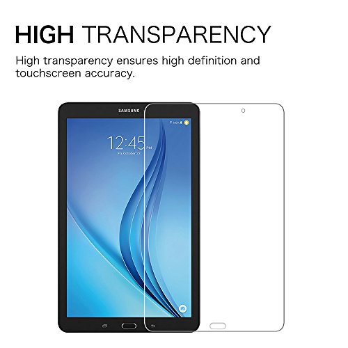 Fintie Samsung Galaxy Tab E 9.6 Panzergla Schutzfolie – Klar HD 9H stark kratzfest Hartglas Displayschutzfolie Glasfolie Screen Protector Displayschutz Folie Displayfolie für Samsung Galaxy Tab E T560N / T561N 24,3 cm (9,6 Zoll) Tablet-PC - 6