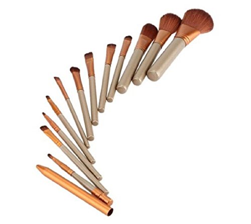 Naked3 12Pcs Professionelle Bambus Griff Make-up Pinsel Set Kabuki Powder Foundation Blush Gesicht Pinsel Kosmetik Pinsel Kit mit Box - 8