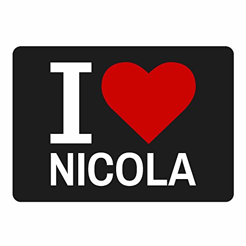 Preisvergleich Produktbild Mousepad Classic I Love Nicola schwarz