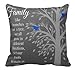 Acelive Family Tree Quote Art Throw Pillow Cotton Square Decorative Throw Pillow Case Cushion Cover 18 "X18 "
