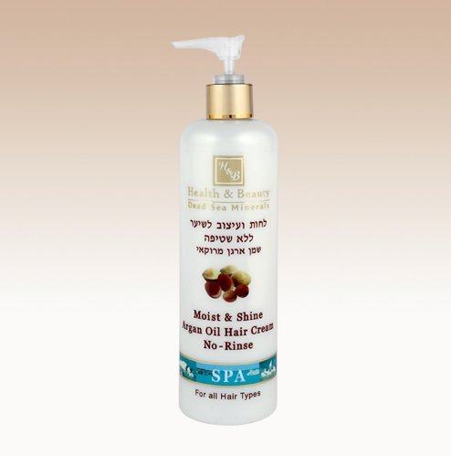 Mer Morte cosmétique - Health and Beauty Dead Sea Minerals - Crème hydratante pour cheveux à l'huile d'argan - 400 ml