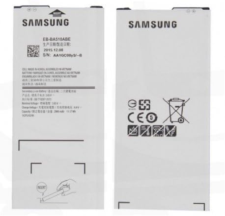 Original Battery Samsung ba510abe for Galaxy A5 2016 (a510 °F), 2900 mAh, Bulk