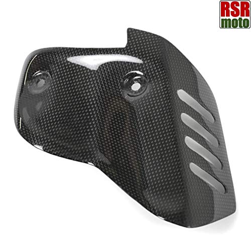 RSR Moto Carbon Fibre Lower Termignoni Exhaust Heat Shield Compatible With Ducati 848 1098 1198 (Gloss Plain Weave)