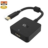 📺 Imagenes mas claras, menos cansa tu vista: Nuestro adaptador usbc hdmi soporta la resolución 4K @30HZ, 4K x 2K y 1080p estéreo 3D HDMI formatos, Soporta el modo VESA DisplayPort ALT, es compatible con la mayoria de las pantallas de hdmi