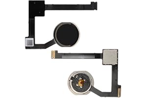 BISLINKS Replacement Compatible with iPad Air 2 Home Button Key + Flex Cable Assembly Black A1566 A1567