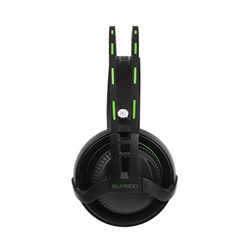  Juego de auriculares para juegos PS4 actualizado SUPSOO G810 multi-plataforma de juegos de auriculares con micr  fono de 3 5 mm jack en l  nea de control de volumen de auriculares de juego sobre el o  do para la nueva Xbox One PC Mac PS4 smartphones