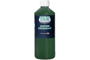 The Leather Clinic Colorante per la pelle | Vernice per la riparazione della tintura in pelle | Ricolora mobili, divani, seggiolini auto (verde scuro, 1000 ml)