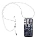 Produktbild Handykette kompatibel mit iPhone 5/5S/5SE Schutzhülle, Smartphone Necklace Hülle mit Band Handyhülle mit Kordel zum Umhängen, Transparent Weich TPU Silikon Case Stossfest - Weiß