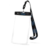 Mpow Funda Impermeable de iPhone 7 7s 6s 6 5s Huawei P8 Lite Bq aquaris x5 Xiaomi, Bolsa IPX8 Certificado Impermeable Transparente, Funda Playa para Movíl Universal de 6 Pulgadas