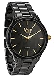 M&c Ferretti Armbanduhr für Herren | Edelstahl, Farbton Gunmetal / Schwarz, mit Zifferblatt | FT14302