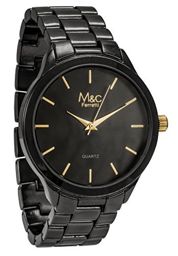 M&c Ferretti Armbanduhr fr Herren | Edelstahl, Farbton Gunmetal / Schwarz, mit Zifferblatt | FT14302 M&c Ferretti Armbanduhr fr Herren | Edelstahl, Farbton Gunmetal / Schwarz, mit Zifferblatt | FT14302