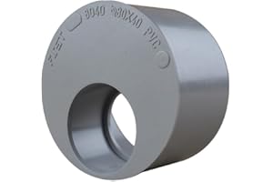 First Plast - Raccordo di Scarico in PVC - Tampone Riduzione Maschio Femmina 80/40