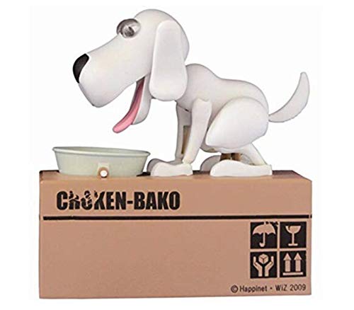 Calico White Dog Child Piggy Bank Guardar diseño de Moneda Cute Funny Animal Stealing Money Box Storage Child Gift
