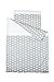 Vizaro - Duvet Cover Bedding Set for COT - 100% Premium Quality Luxury Cotton - Polka Dots Collection - White & Grey Colours - Tested against harmful substances - Made in EU