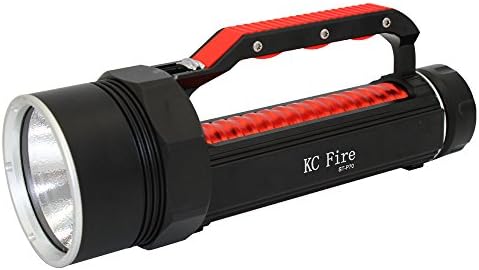 KC Fire LED Scuba Diving Flashlight, IP8 Water-Resistant, Torch Safety Light with Super Bright 4000 Lumens XHP70 LED, Portable and Easy to Carry