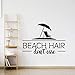 Produktbild WWYJN Beach Quote for Vacation Wall Sticker Sea Style Home Decor Ocean Theme Sign for Wall Decal Beach Quote Vinyl Murals red 42x30cm