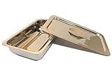 BDeals Hospital Holloware Surgical Instrument Steel Tray With Lid 9