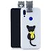 Produktbild HopMore Handy Hülle für Xiaomi Redmi Note 7 Hülle Silikon Muster 3D Handyhülle für Xiaomi Note 7 Dünn Silikonhülle Design Slim Schutzhülle One Piece Case Cover - Katze