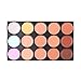 LEORX Face Contour Kit Highlighter Makeup Kit 15 Colour Cream Concealer Palette with Brush