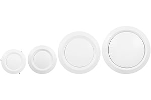 PSSOPP 4 Rozmiary Dyfuzor Sufitowy Zawór Nawiewu Powietrza Odpowietrznik Regulowany Odpowietrznik Osłona Przewodu Wentylacyjnego, Kratka Wentylacyjna Rejestry, Kratki i Otwory Wentylacyjne(100mm / 3.9in)