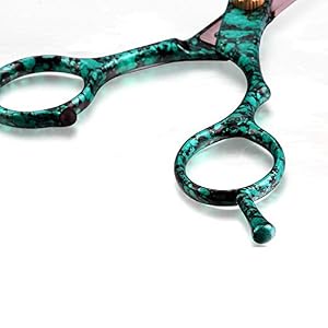 TOOGOO(R)New Professional Hairdressing Cutting Thinning Stainless Steel Scissors 2PCs Set Green - Image 2