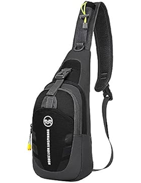 Gosear Unisex Freizeit Sling Bag Wasserdicht Splash Outdoor Sport Crossbody Brust Pack Ausgeführt Wandern Mountainbike...