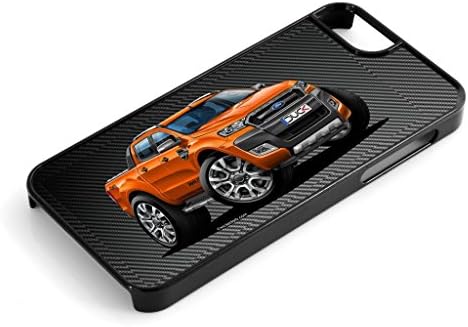 WickedArtz Cartoon Car Ford Ranger T6 Wildtrak 2015+ Double Cab Pick Up iPhone 6/6s Case/Cover (Orange)