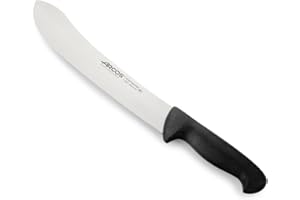 Arcos Coltello da Macellaio in Acciaio Inossidabile Nitrum – Coltello da Cucina Professionale per Tagliare Carne, Pesce e Verdure – Manico Ergonomico in Poliossimetilene, Serie 2900, Colore Nero