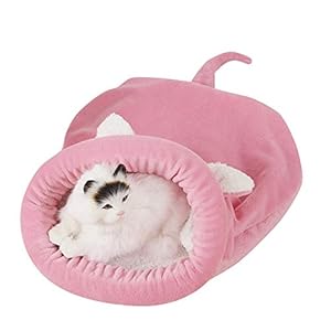BLEVET Saco de Dormir para Mascotas Snuggle Saco de Manta Manta para Gatito Cachorro Pequeños MZ042 (M, Coffee)