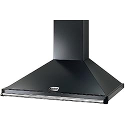 Falcon FALHDC 110 Monté au mur Noir - Hottes (Conduit/Recirculation, Monté au mur, Noir, 40 W, 2 ampoule(s), 15 cm)