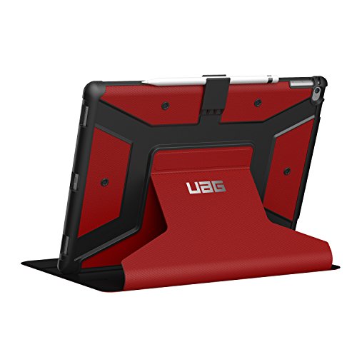 Urban Armor Gear Metropolis Schutzhülle nach US-Militärstandard für Apple 12,9″ iPad Pro (Nicht für 2. Generation aus 2017) – rot (Silbernes Logo) [Smart Keyboard kompatibel | Verstärkte Ecken | Wake/Sleep | Sturzfest Standfunktion] – IPDPRO12.9-E-MG - 7