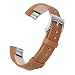 Produktbild Replacement Bands for Fitbit Alta, CAM-ULATA Soft Fashion Leather Bands Sport Adjustable Comfortable Bracelets Wireless Activity Tracker Accessories Wrist Strap Wristband Strap for Fitness Tracker Fitbit Alta Smartwatch Fits Wrists Sizes 6"-8.5", Light Brown