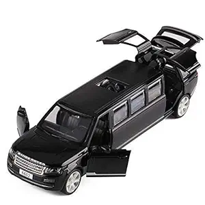 VARIYA ENTERPRISE Metal Long Range Rover Car Pull Back Car Toy with Openable Doors, Light and Sounds Effects for Kids Die-Cast Model Children Best Gifts Baby Boys&Girls (Long Range Rover)