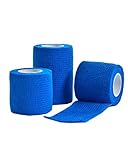 CMS Medical 5 cm x 4.5 m Blue Cohesive Bandage - Pack of 3