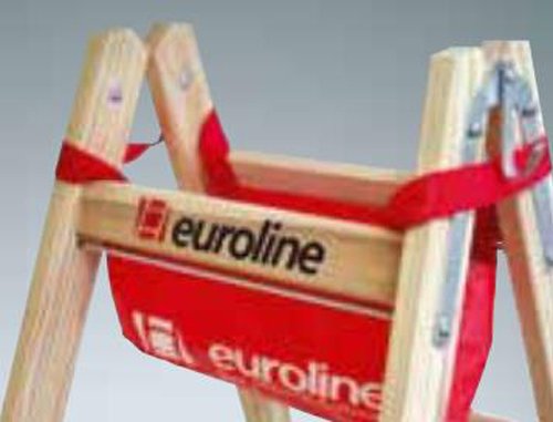 Euroline Holz-Sprossenstehleiter 2×6 Sprossen mit Eimerhaken Nr. 10501 - 2