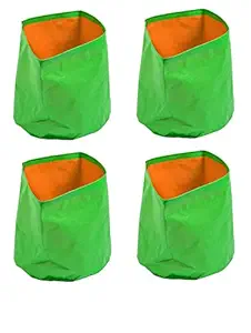 Cocogarden Plastic Green Grow Bags 12X12(Pack of 4)