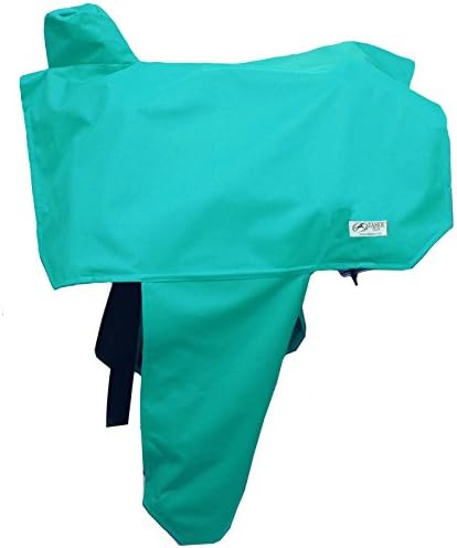 Tahoe Premium Heavy Duty Nylon Waterproof Western Saddle Cover With Six Elastic Holding Straps and Stirrup Covers - Fits Most Saddle Sizes and Types - Multiple Colors Available
