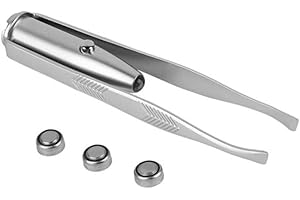 Fliyeong Praktisches LED-Licht Wimpern Augenbrauen Haarentfernung Edelstahl Make Up Pinzette Kostengünstig und langlebig