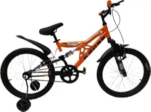 Kross Hunter 20T Kids Bicycle Single Speed Dual Shocker Suspension Training Wheel Cycle Children Mountain Bike Orange, Age 5-8 Years